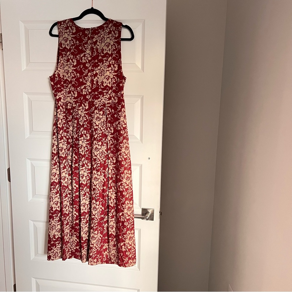 Woolrich Original Brick Red Floral Midi/Maxi Dress (M)